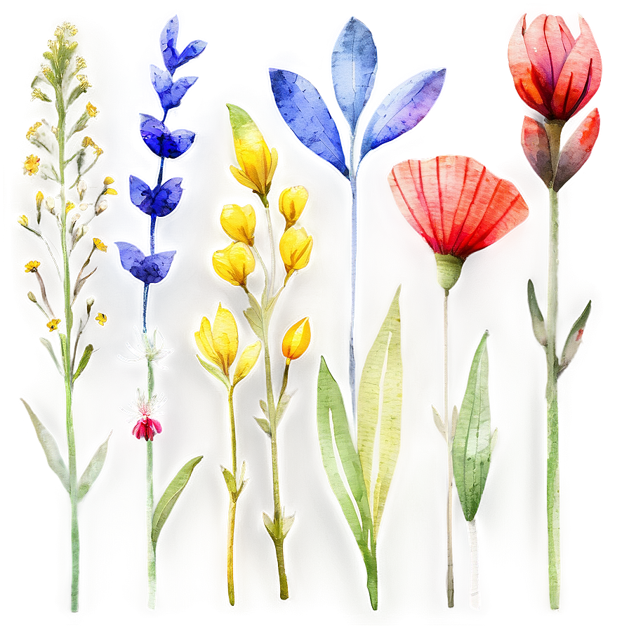 Watercolor Wildflowers Clipart Png Lyy