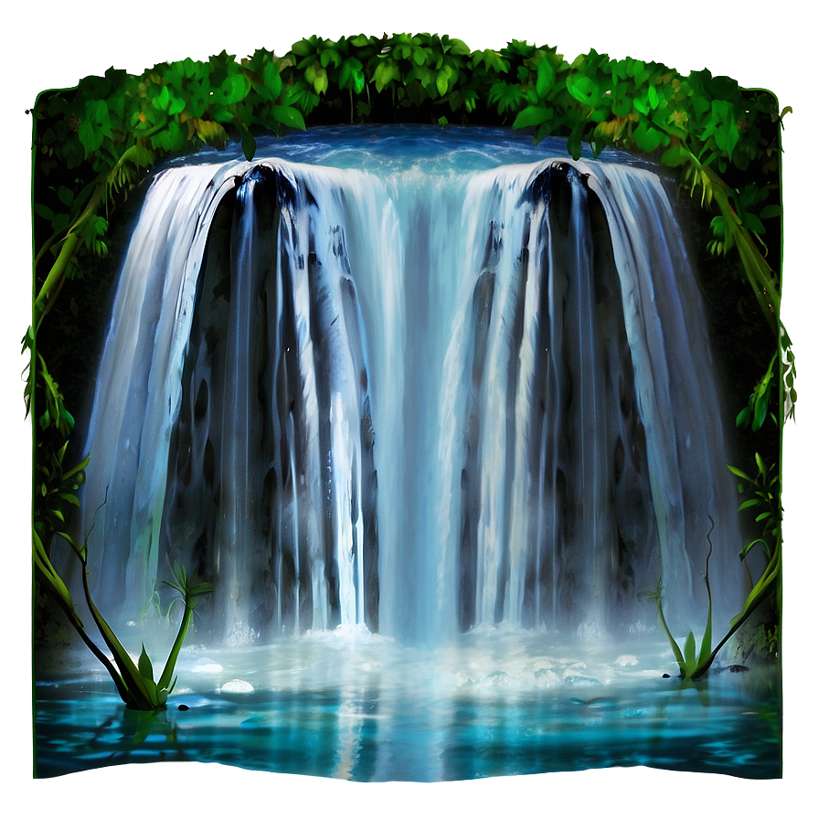 Waterfall In A Fairy Tale Png Rtg42