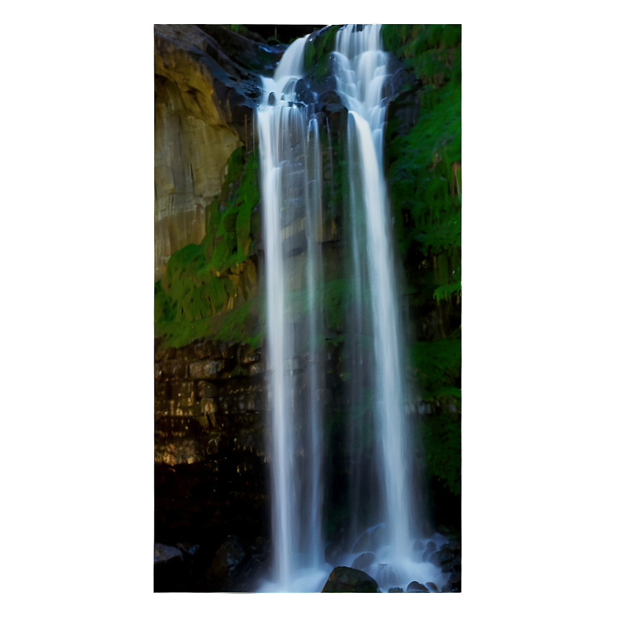 Waterfall Under Moonlight Png 6