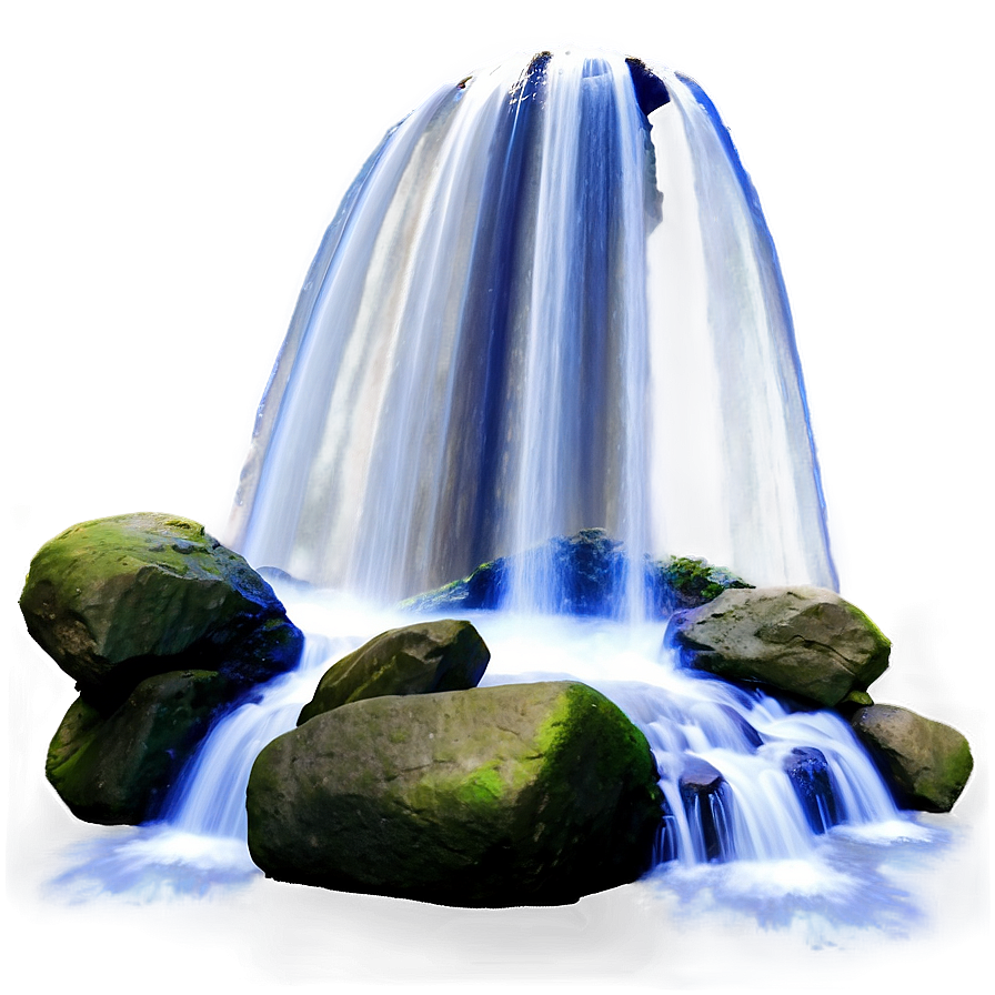 Waterfall With Sunbeam Rays Png Pbb