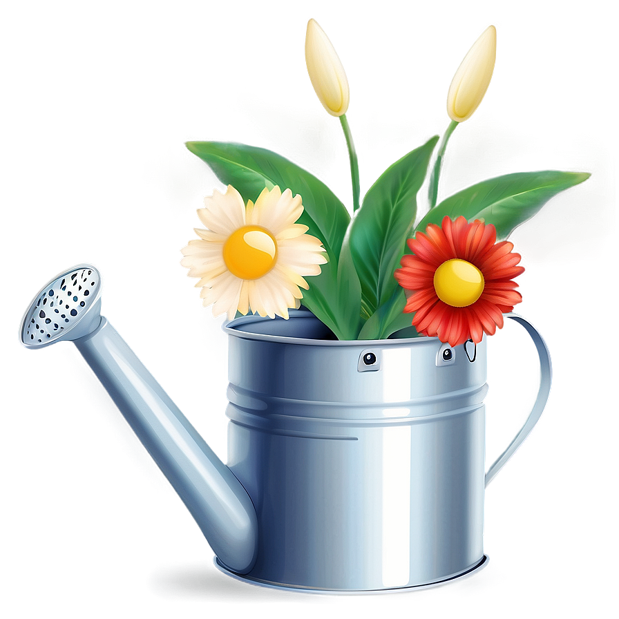 Watering Can And Flowers Png 05212024