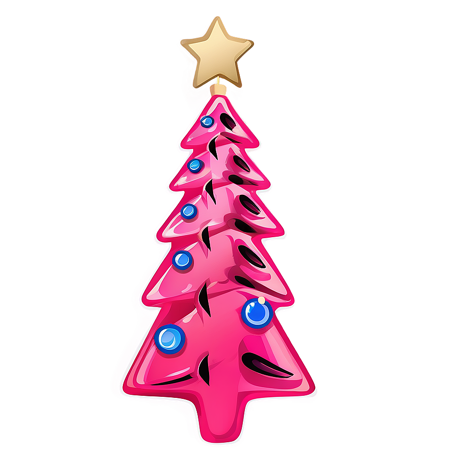 Watermelon Pink Christmas Tree Png 06122024