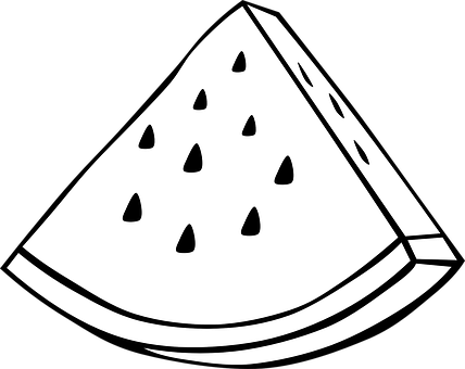 Watermelon Slice Vector Illustration PNG with transparent background