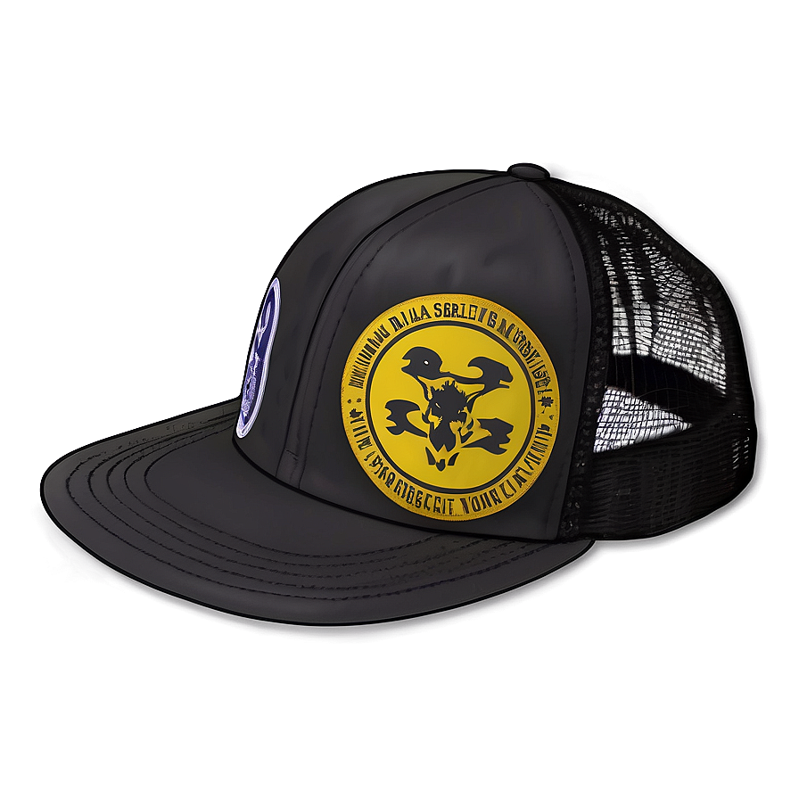 Waterproof Black Trucker Hat Png 06282024