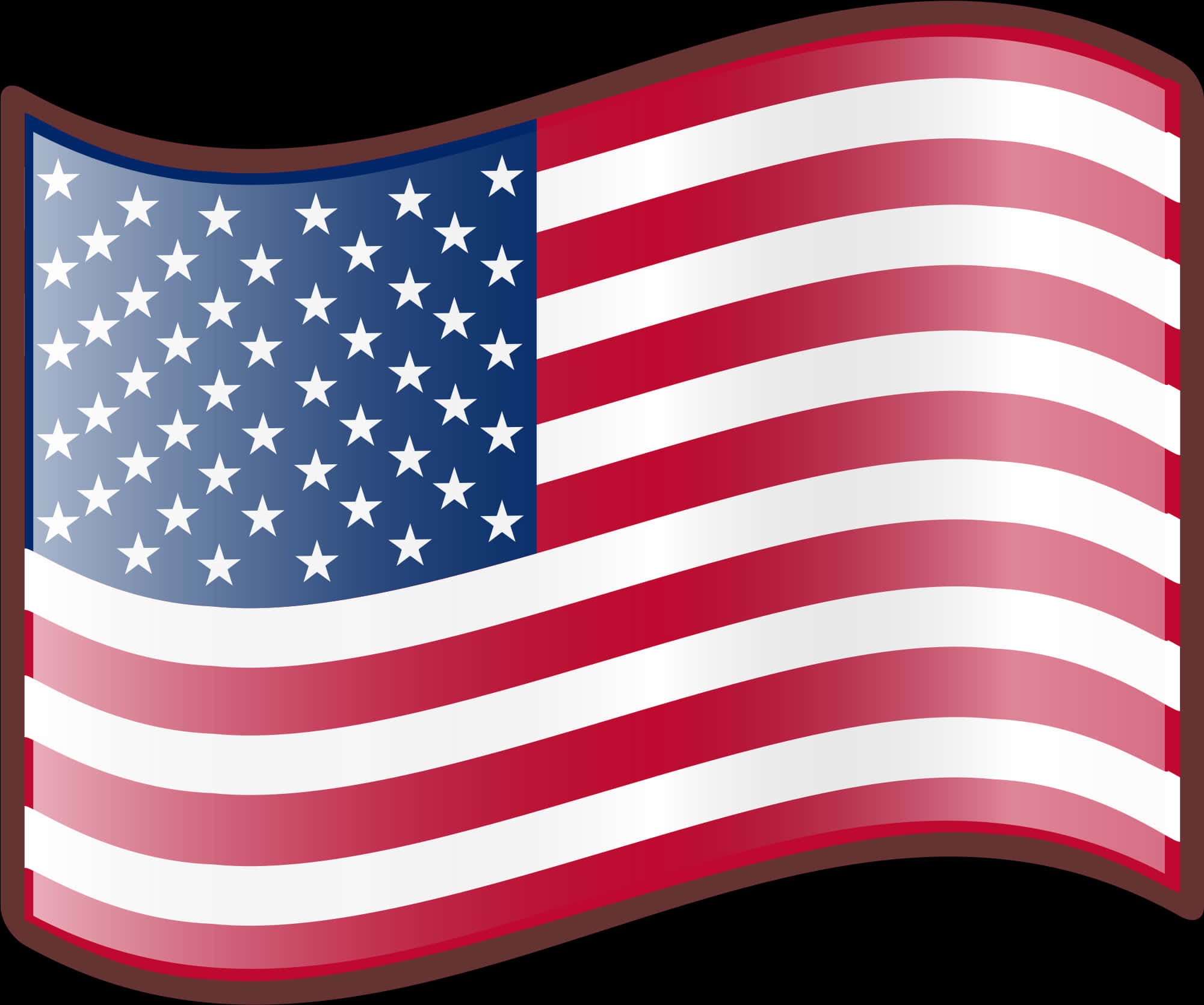 Waving American Flag Graphic