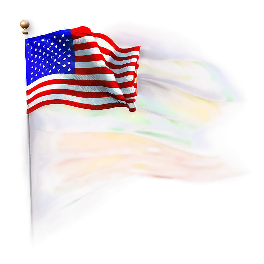 Waving American Flag Transparent Background mod PNG with transparent background