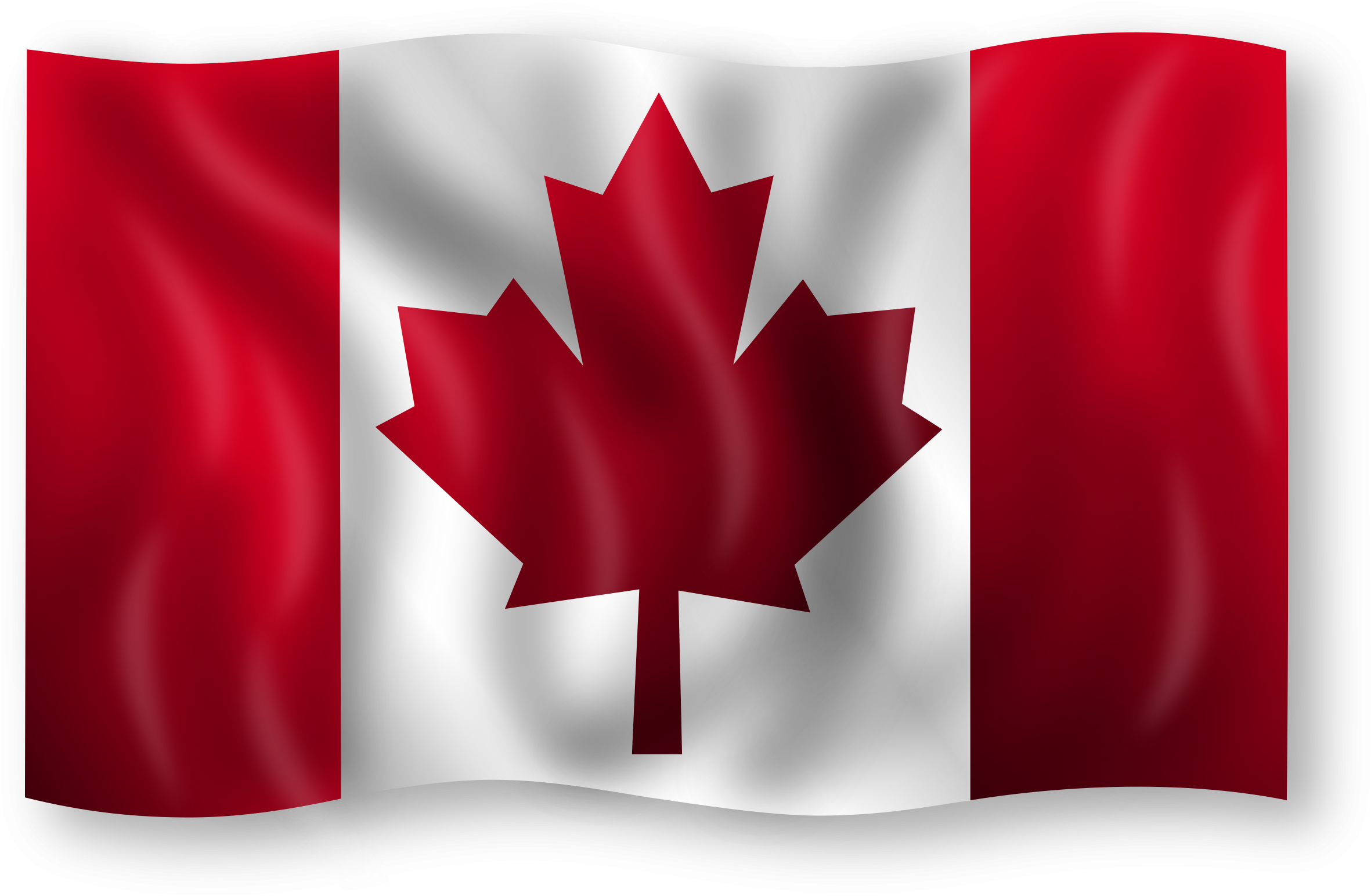 Waving Canada Flag Png In Transparent Pngbg - Moving Canada Flags, Png Download PNG with transparent background
