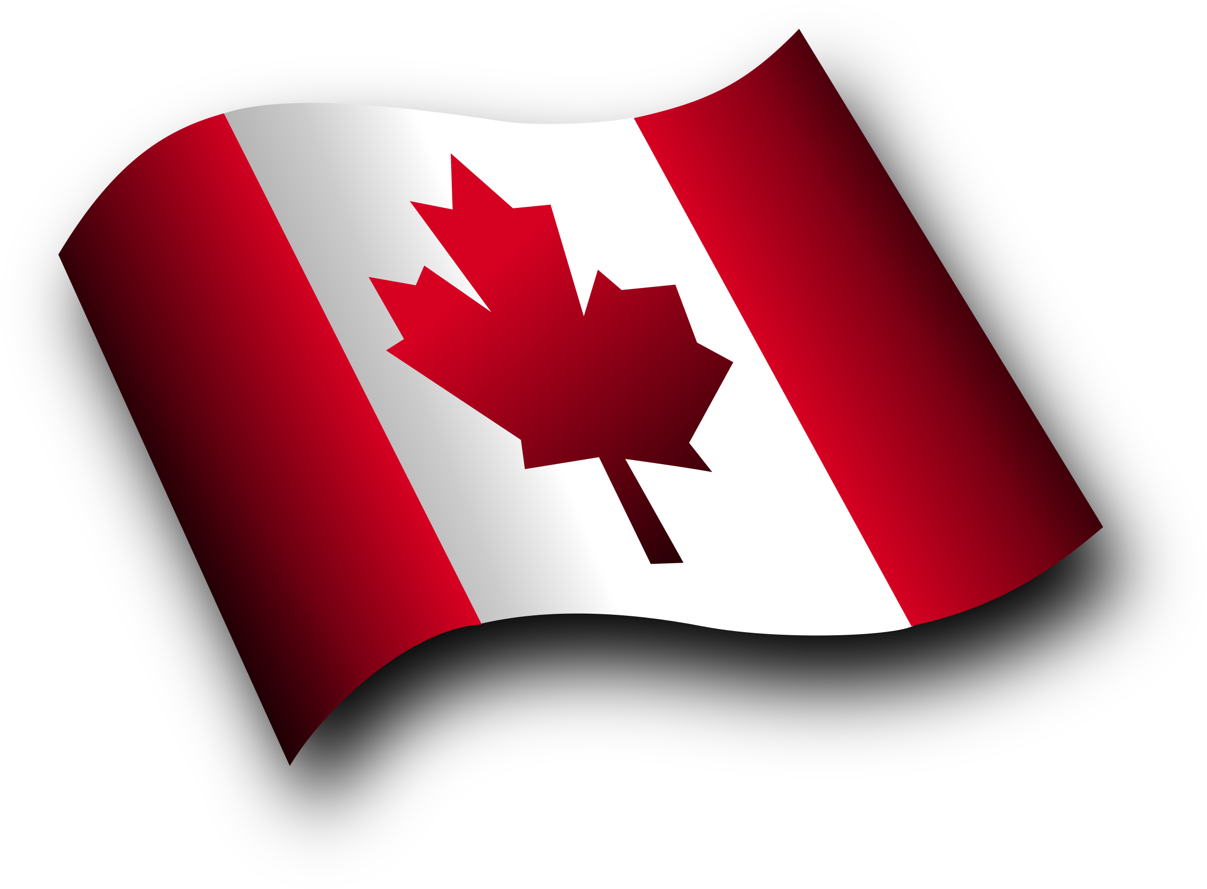 Waving Canadian Flag Graphic