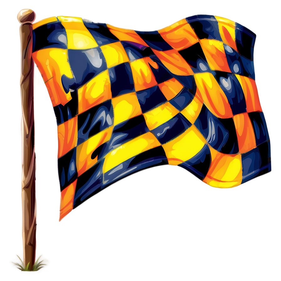 Waving Checkered Flag Clipart Png 20