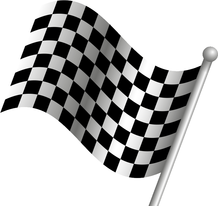 Waving Checkered Flag Graphic