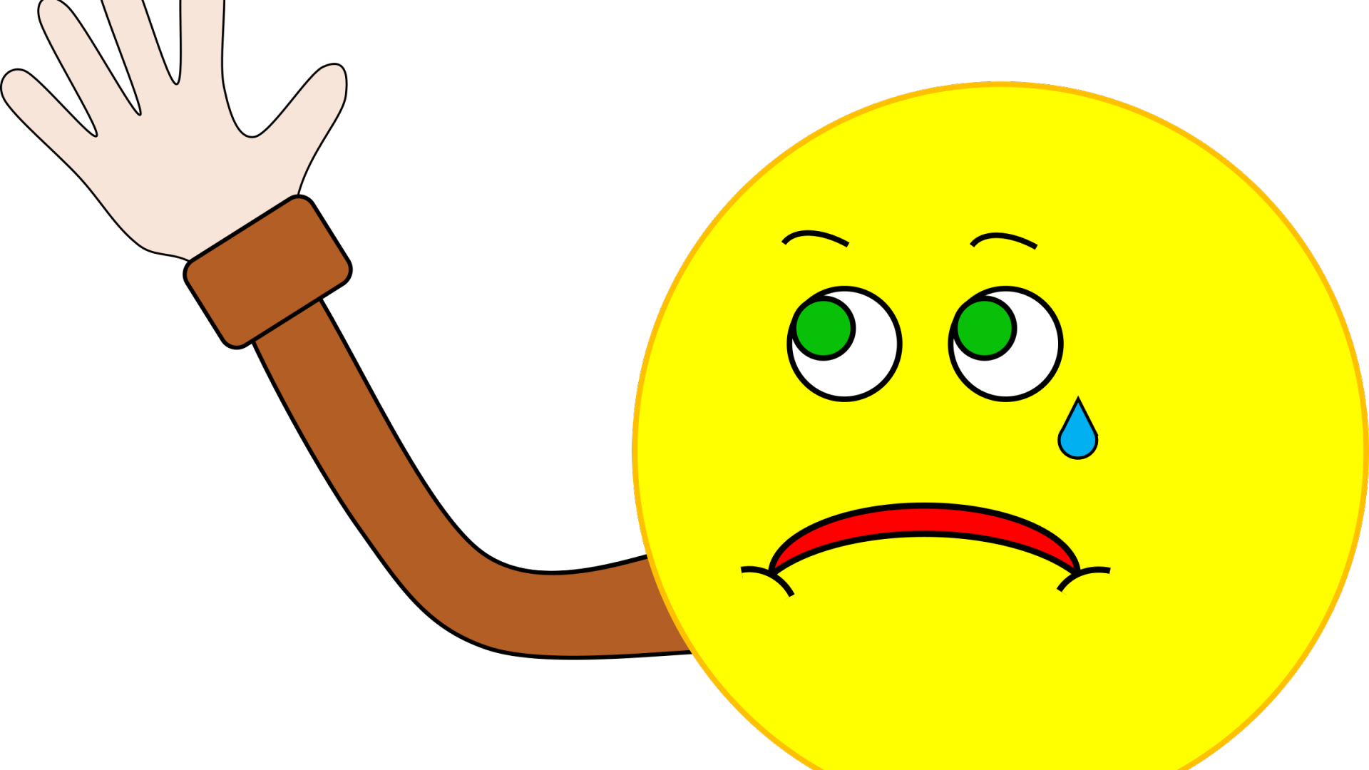 Animated Smiley Faces Waving Goodbye Smiley - Clipart Goodbye Emoji Sad, HD Png Download PNG with transparent background