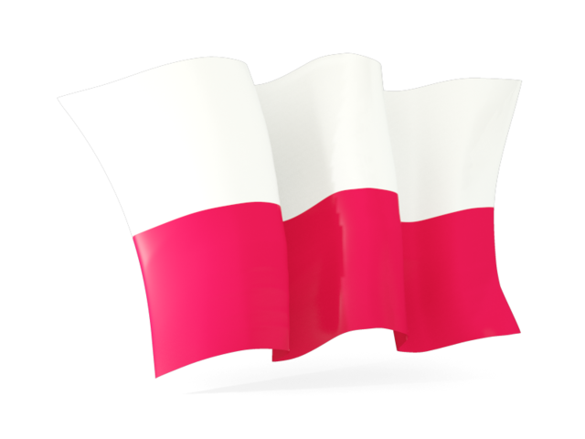 Waving Polish Flag Graphic