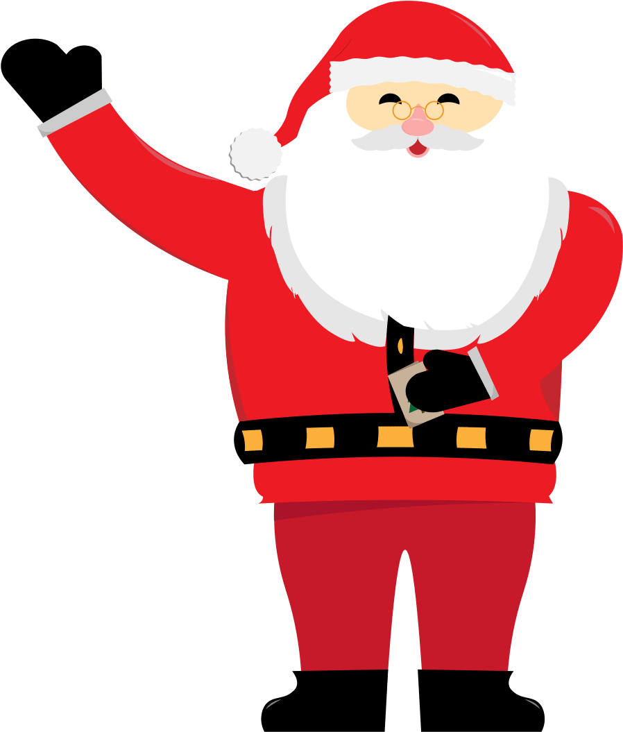 Waving Santa Claus Vector