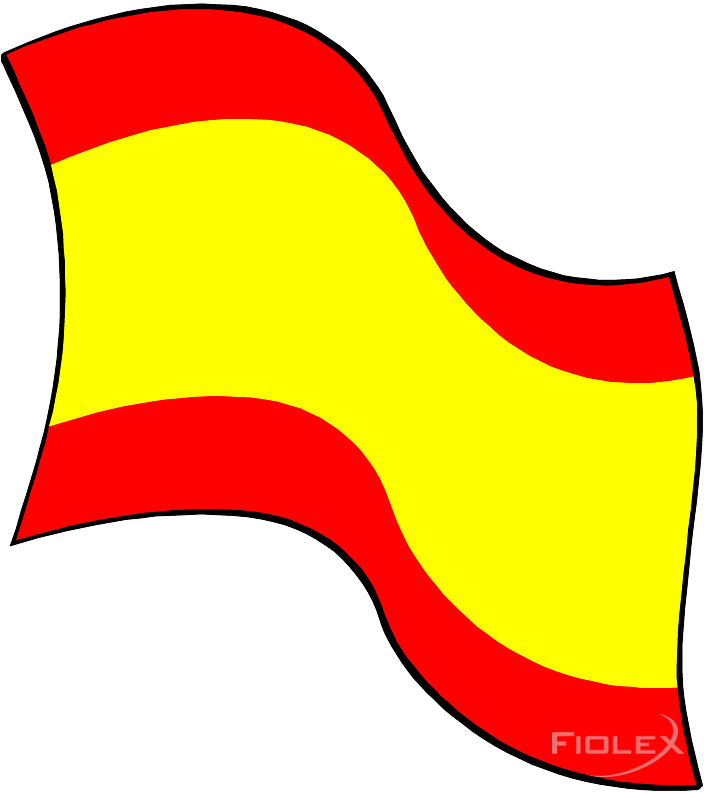 Waving Spanish Flag Graphic