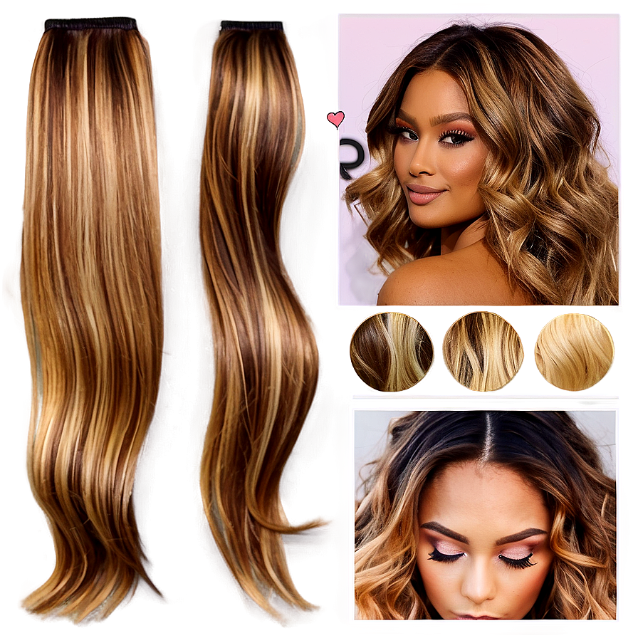 Wavy Hair Highlights Png Ysc81