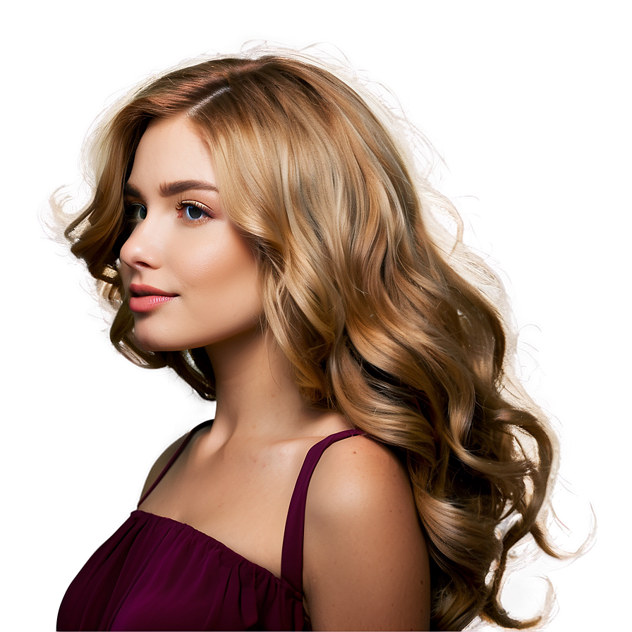 Wavy Hair With Flowers Png 06272024