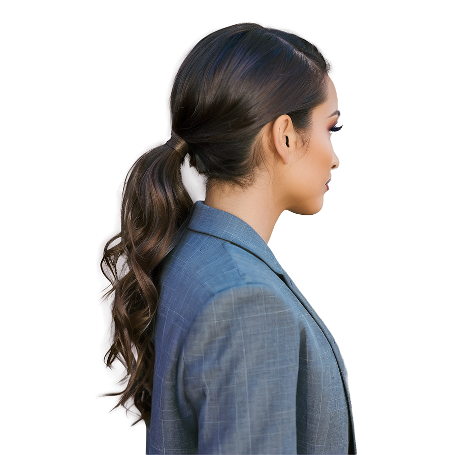 Wavy Ponytail Beauty Png Obo