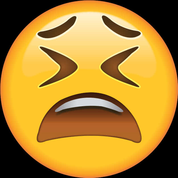 Weary Face Emoji PNG with transparent background