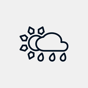 Weather Icon Sun Cloud Rain