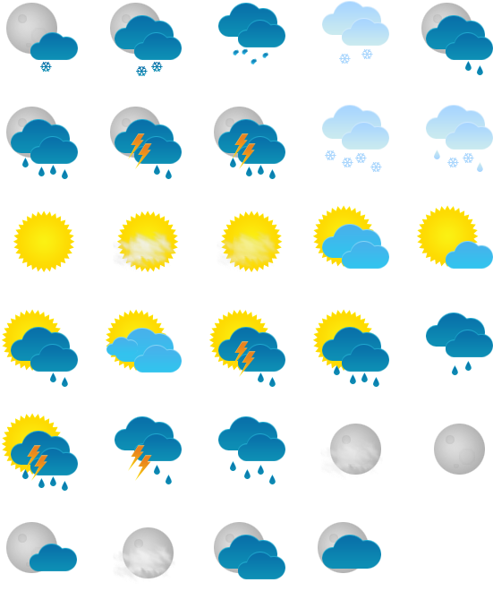 Transparent Clipart Weather Symbols - Weather Icons Pack Png, Png Download PNG with transparent background