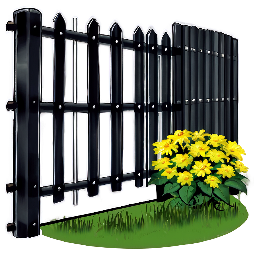 Weather-resistant Metal Fence Png 92