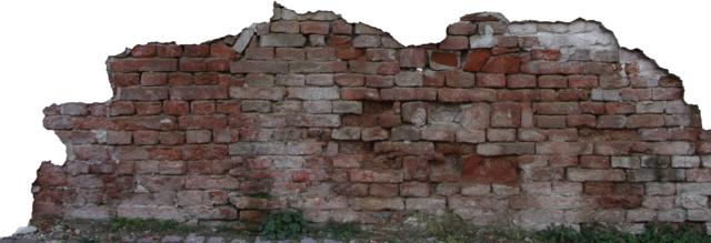 Weathered Brick Wall Remnants