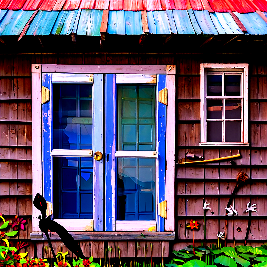 Weathered Cottage by the Sea PNG 06202024 PNG image with a transparent background, free high-resolution download