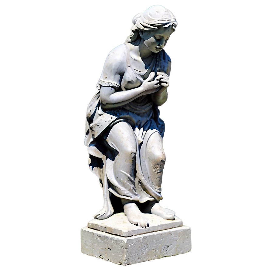 Weathered Stone Statue Png Vgm76