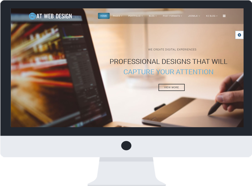 At Web Design Joomla Template Picture - 5 Filipino Digital Artist On Computer, HD Png Download PNG with transparent background