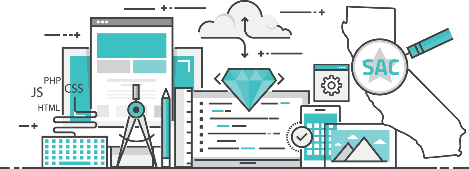 Web Development Illustration_ Vector Graphic PNG image with a transparent background, free high-resolution download