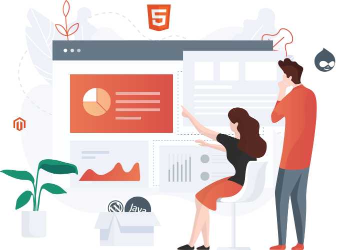Web Development Team_ Analyzing Code.png PNG with transparent background