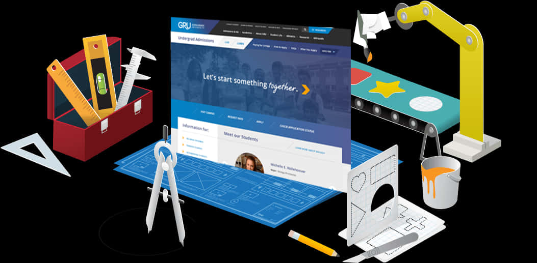 Website Design Concept Illustration PNG with transparent background