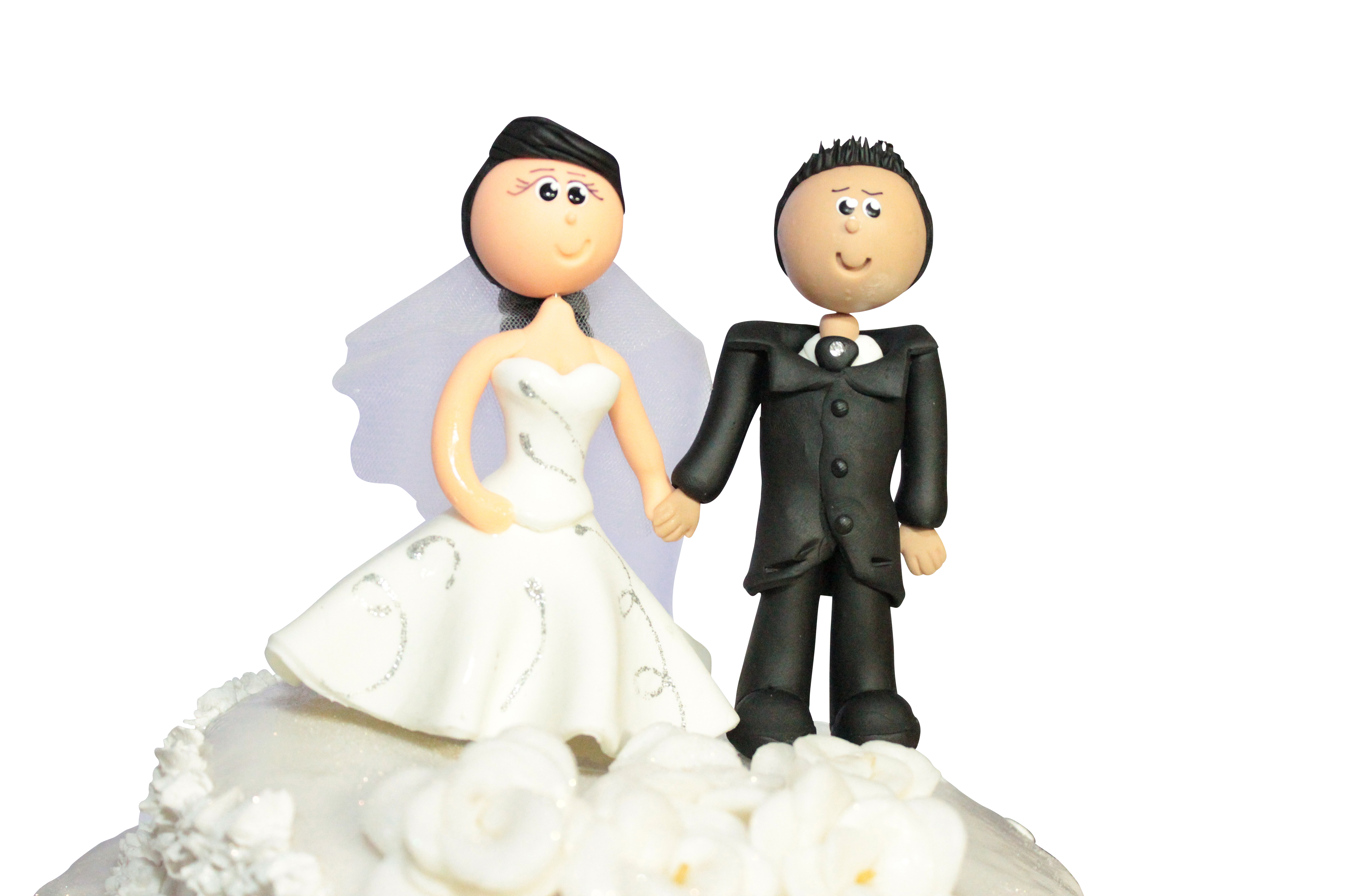 Wedding Cake Topper Figurines PNG with transparent background