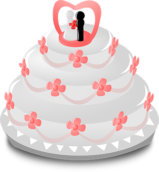Wedding Cake Topper Graphic PNG with transparent background