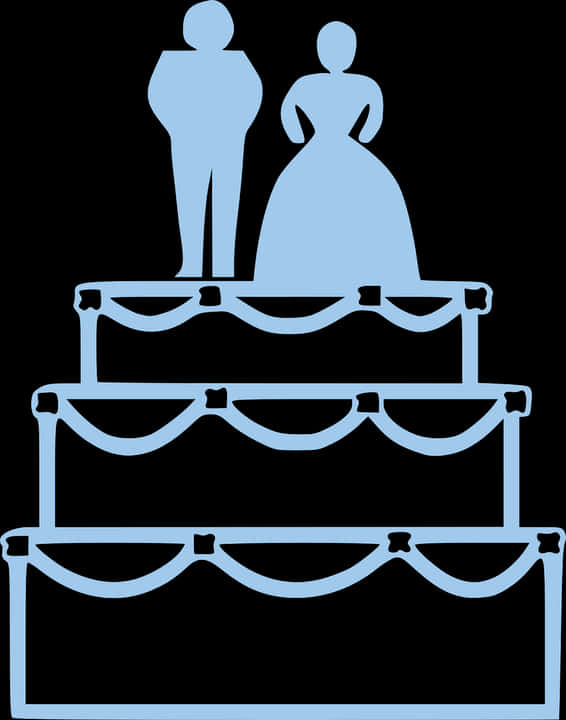 Wedding Cake Topper Graphic