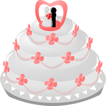 Wedding Cake Topper Graphic PNG with transparent background