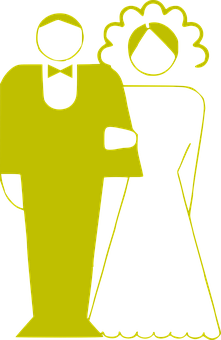 Wedding Couple Silhouette PNG image with a transparent background, free high-resolution download