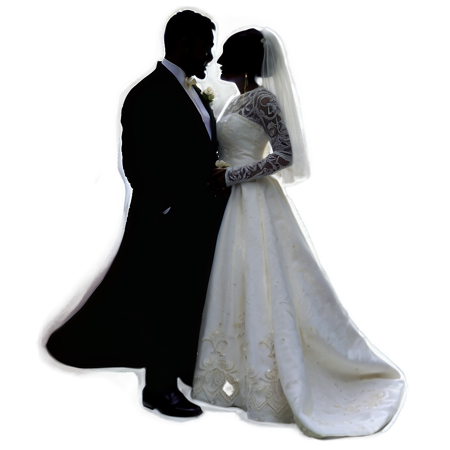 Wedding Couple Silhouette Png 06202024