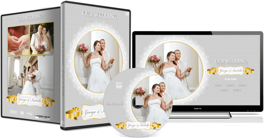 Wedding D V D Set George Isabella PNG with transparent background