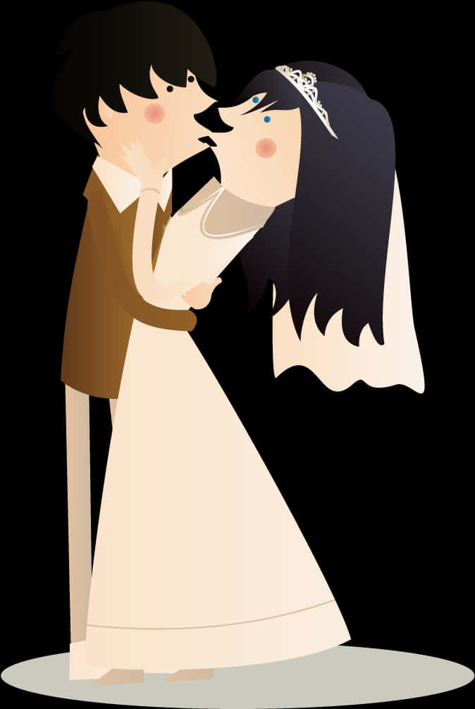 Wedding Kiss Cartoon