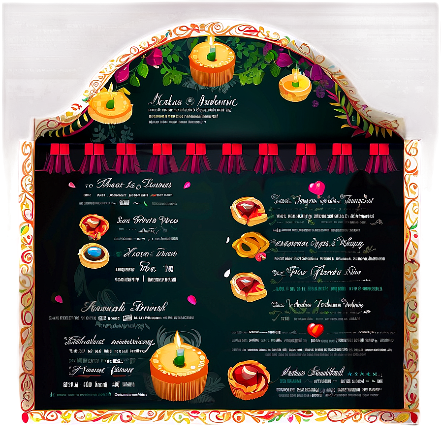 Wedding Menu Design PNG 05242024 PNG with transparent background