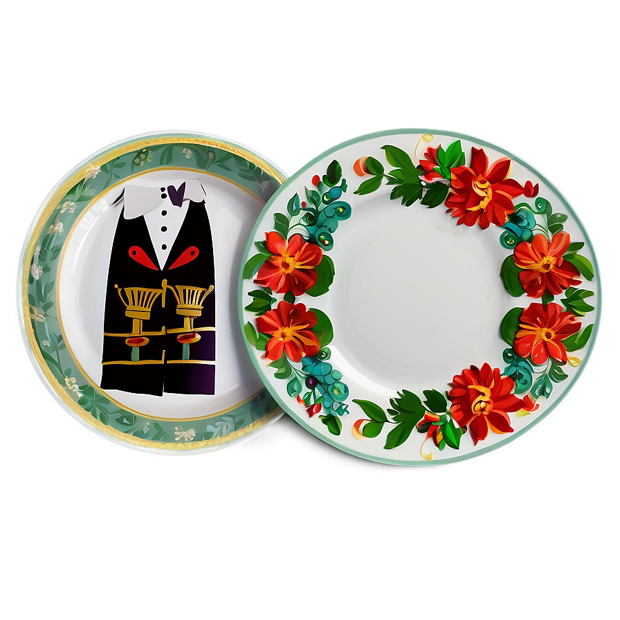 Wedding Plates Design Png 84