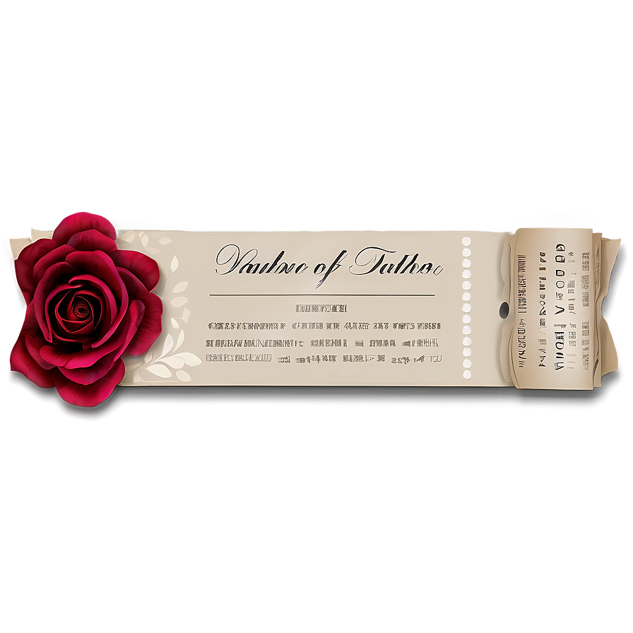 Wedding Raffle Ticket Png 79