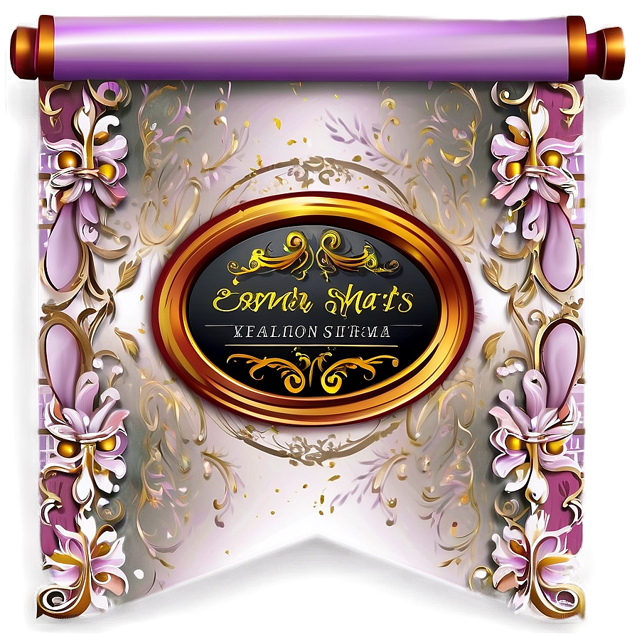 Wedding Scroll Banner Template Png Oer