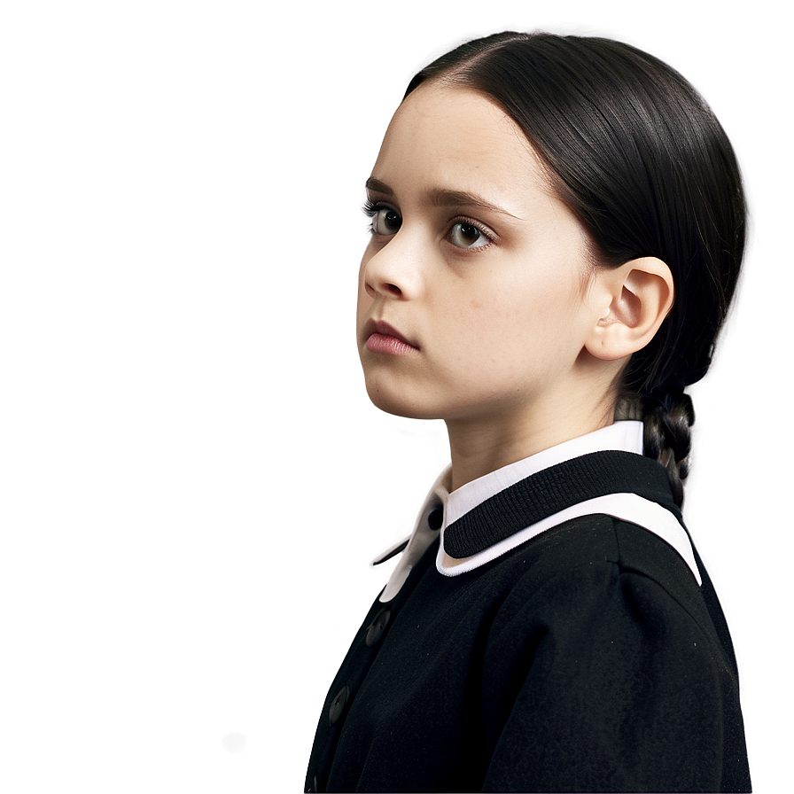 Wednesday Addams Pensive Look Png 05232024