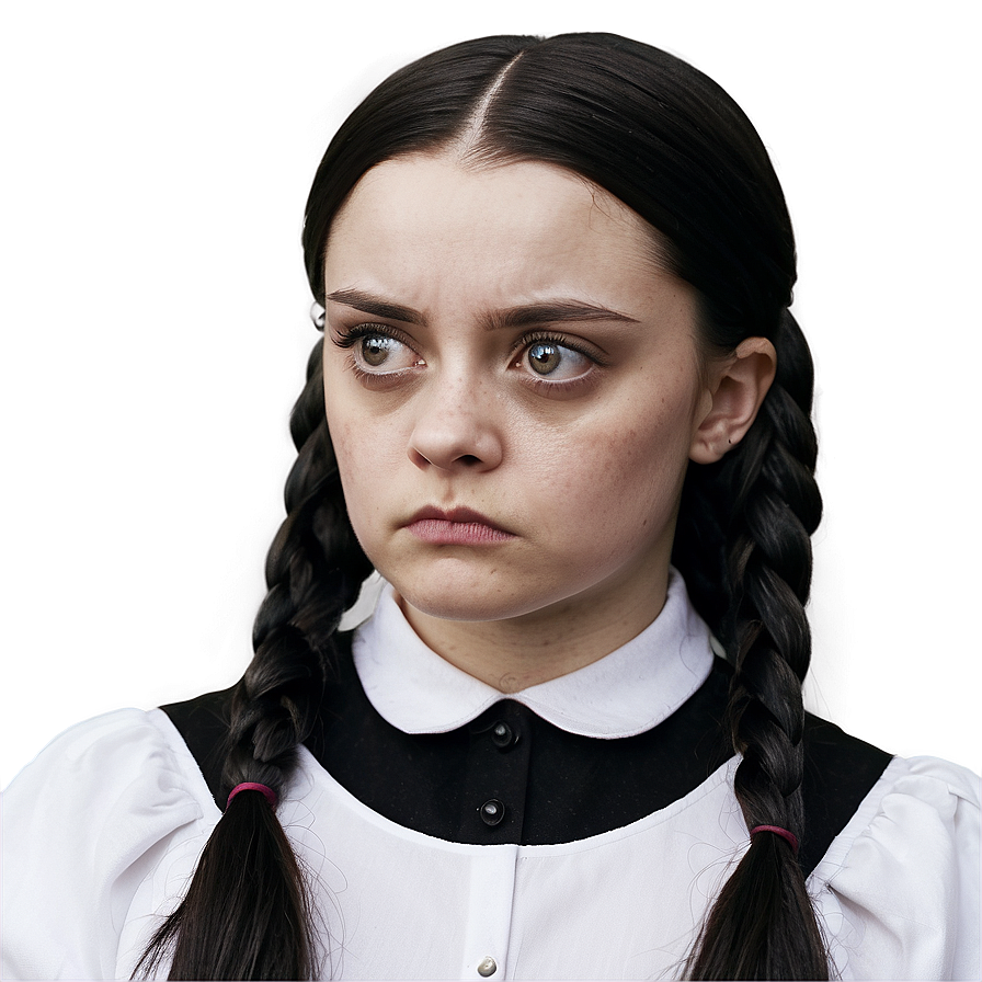 Wednesday Addams Pensive Look Png Mto