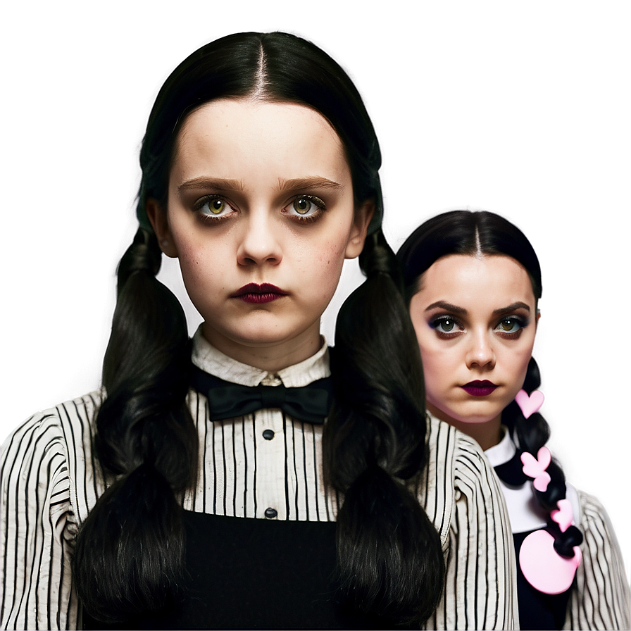 Wednesday Addams Vintage Look Png 4