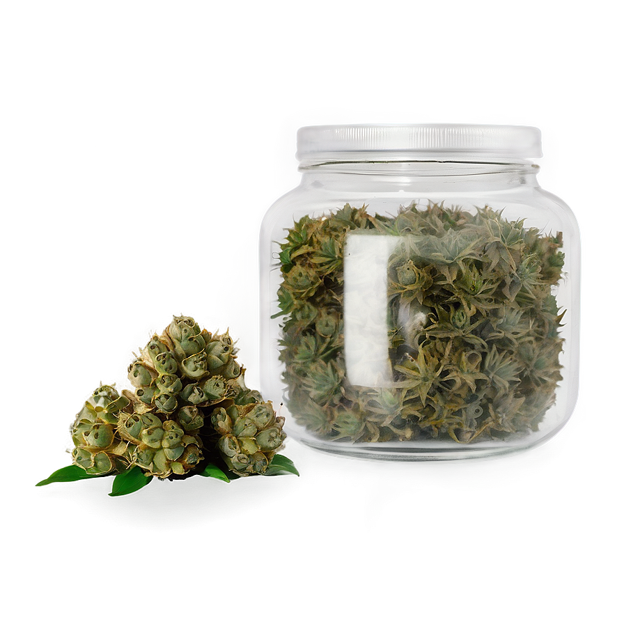 Weed In Glass Jar Png 05032024