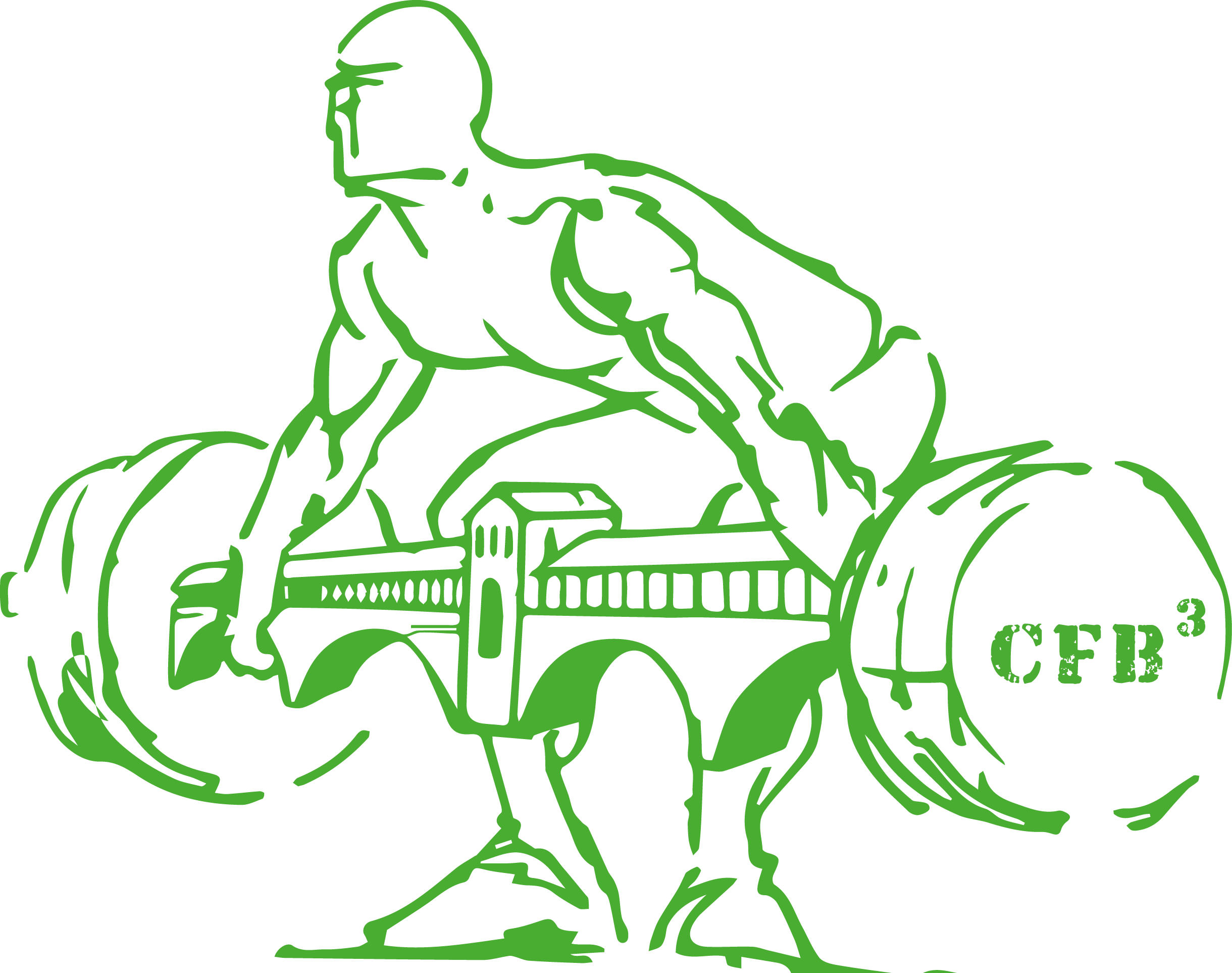 Weightlifter Deadlifting Barbell Silhouette PNG with transparent background