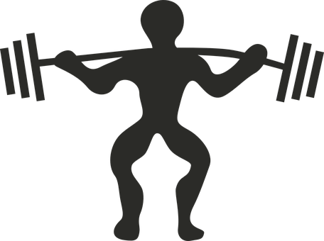 Weightlifter Silhouette Graphic PNG with transparent background